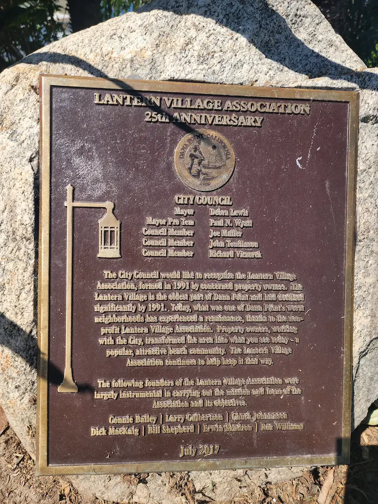 Lantern Village Plaque